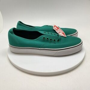 Vans Authentic Mens 8 Teal Athletic Skateboard Canvas 721356 Shoes Sneakers